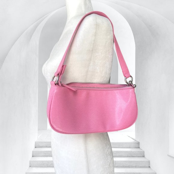 Urban Outfitters Handbags - URBAN OUTFITTERS Croc Baguette Classic Bag In Pink